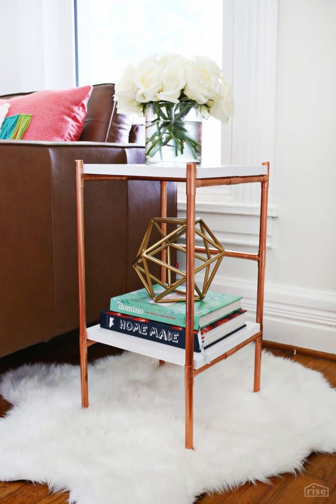 Copper Pipe Side Table