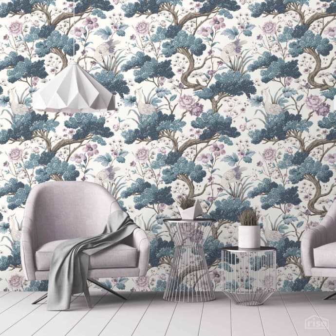 Woodchip & Magnolia Wallpaper