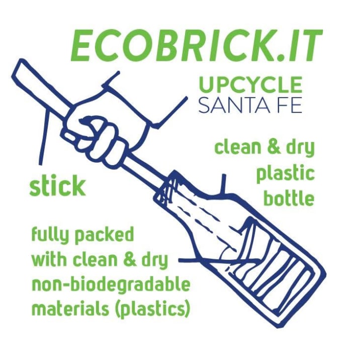 Ecobrick plastic bottle