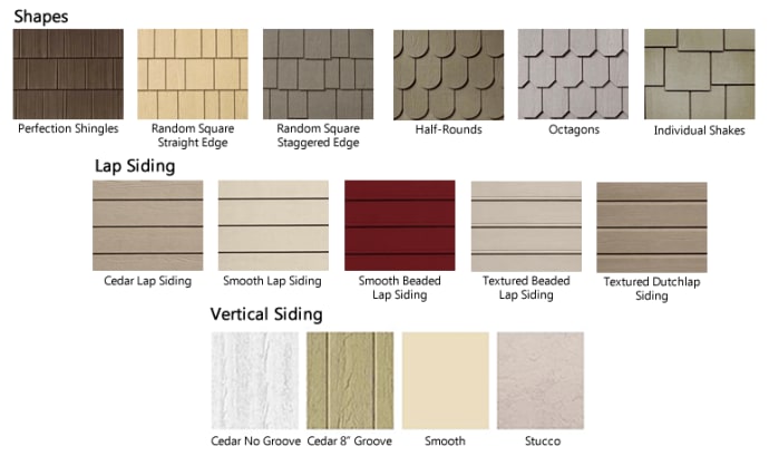 fiber cement siding styles