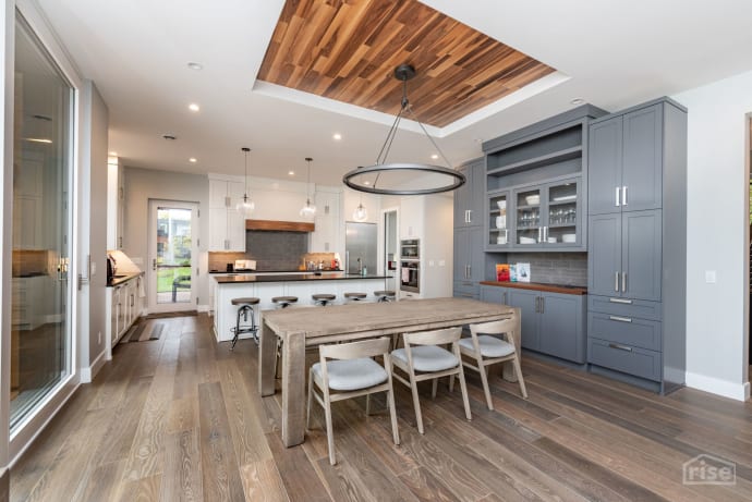schroeder passive house dining room and kitchen