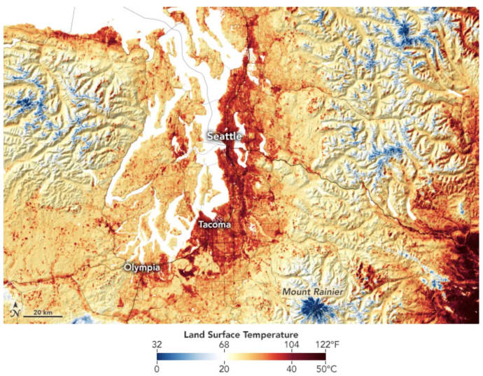 Jun 25 2021 Heatwave Map Nasa