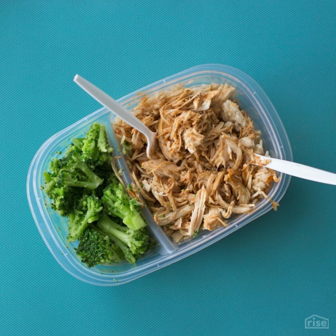 Lunch in Plastic Container