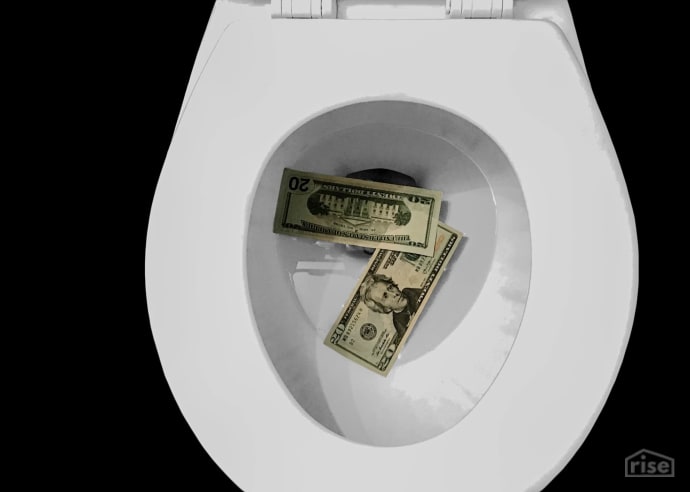 Money in Toilet