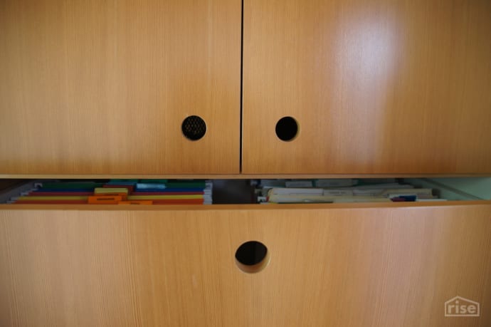 Cabinet without Drawer Pulls