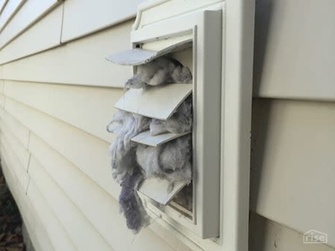 vent clogged with dryer lint