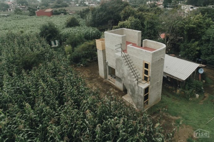 Casa Karina compressed earth blocks house