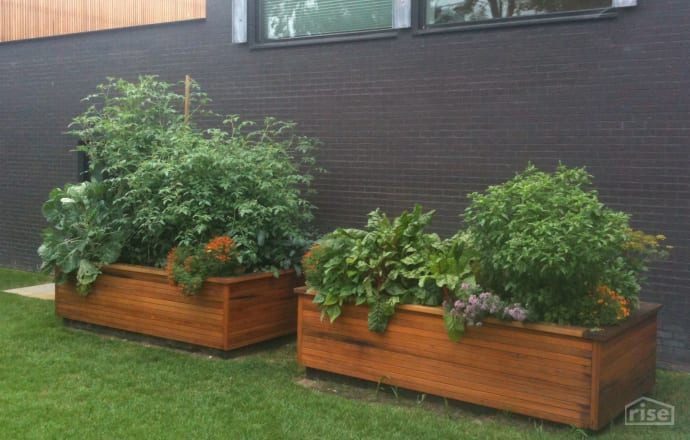 raised garden beds from old pickle vats