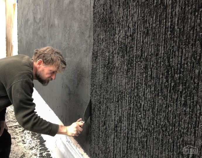 Textured Earth Plaster Wall Application Rebearth Instagram