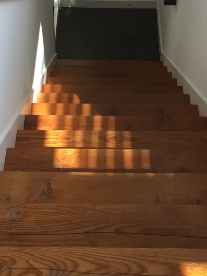 stairs from reclaimed wood