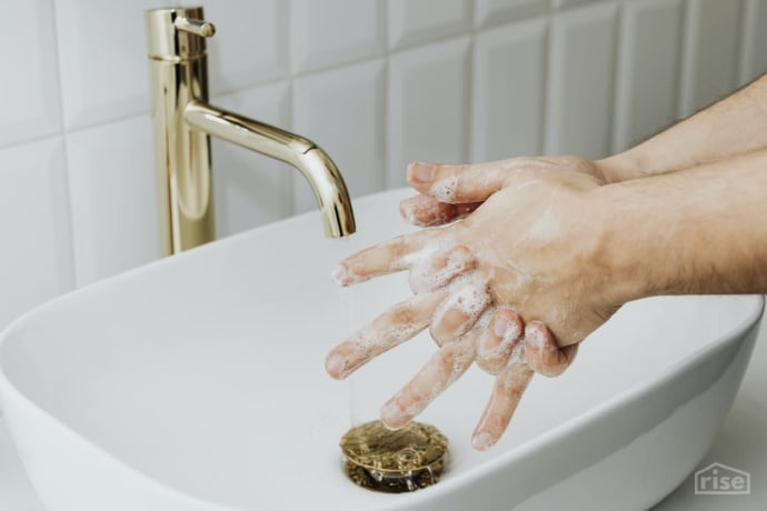 Brass Faucet Washing Hands