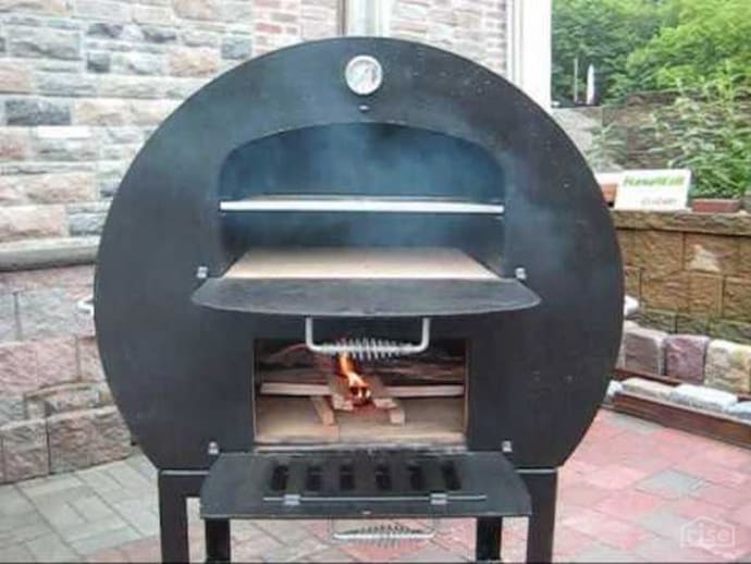 wood fire metal barrel oven