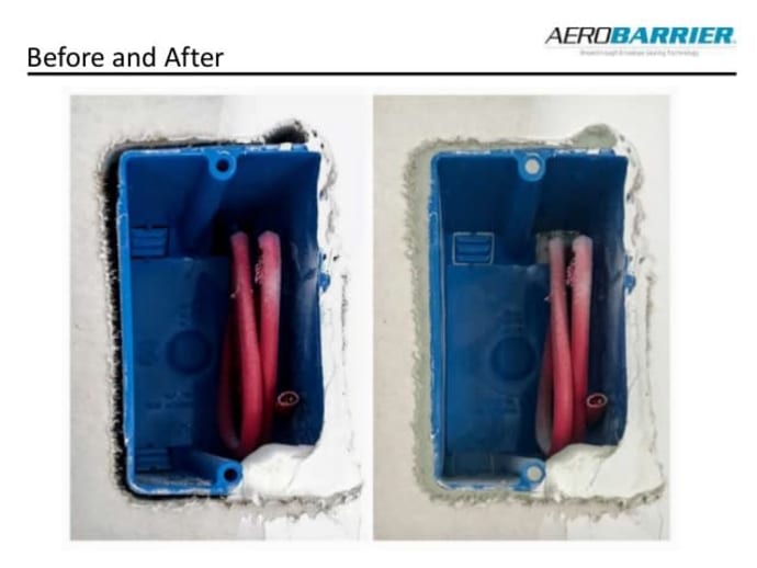Aerobarrier before and after