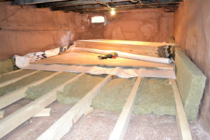 insulated basement floor