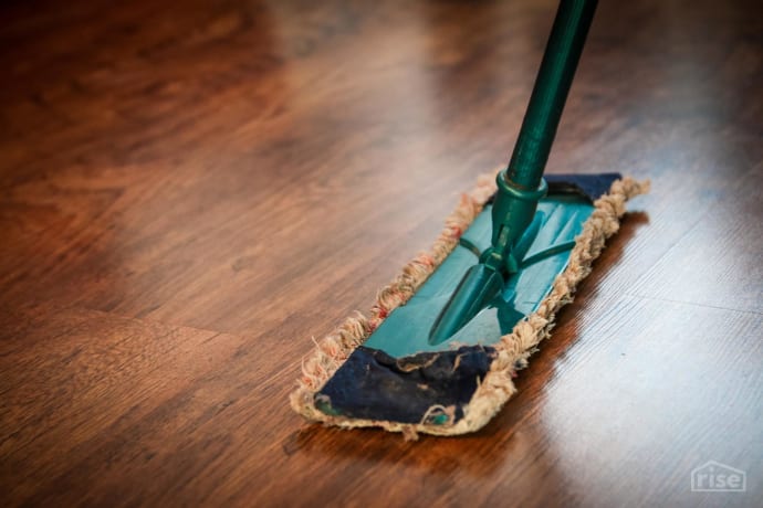 Brown Wooden Floor Cleaning