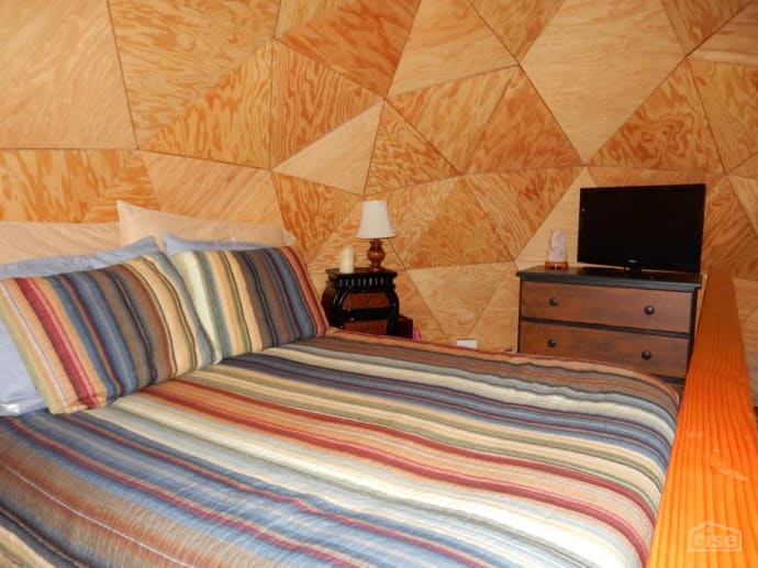 geodesic dome california bedroom