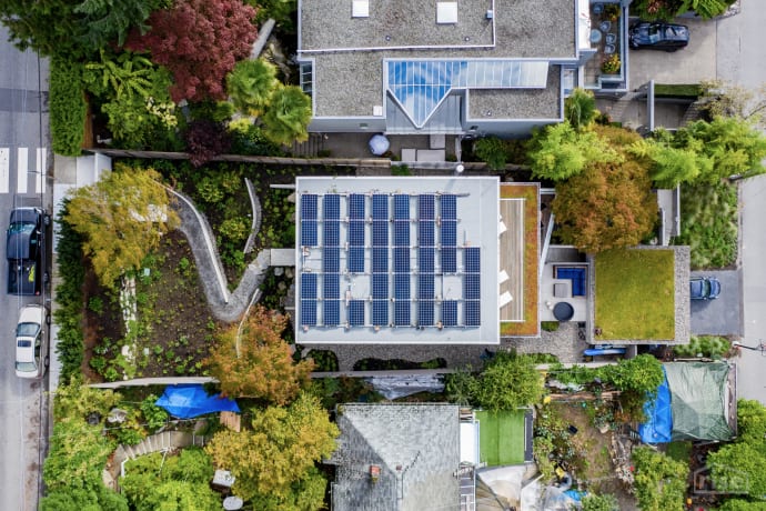 Solar Panels on Vancouver Net-Zero Home