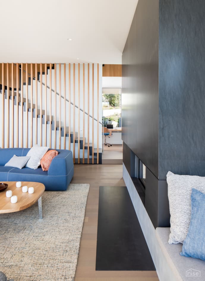 Living Room Stairwell in Vancouver Net-Zero Home Vincent Lee