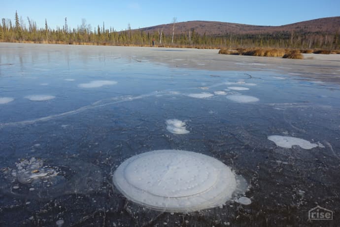 Methane bubbles from permafrost