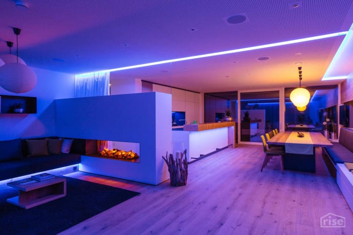 Purple mood lighting sales