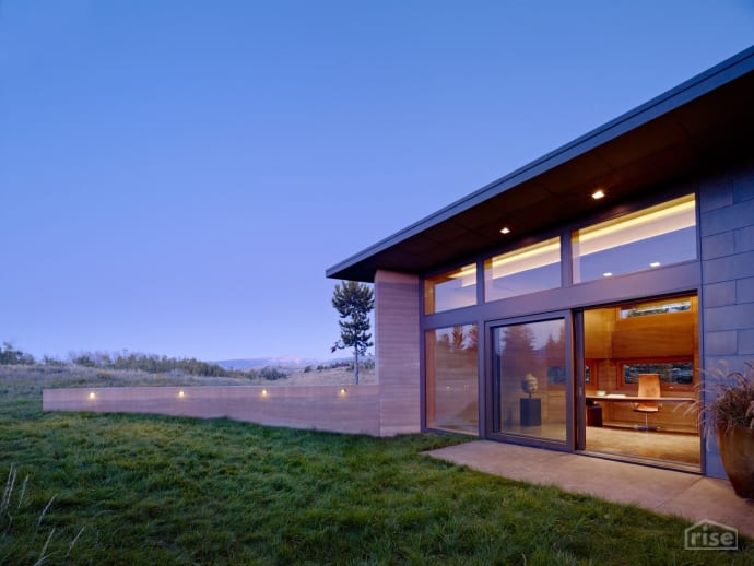 rammed earth wyoming exterior
