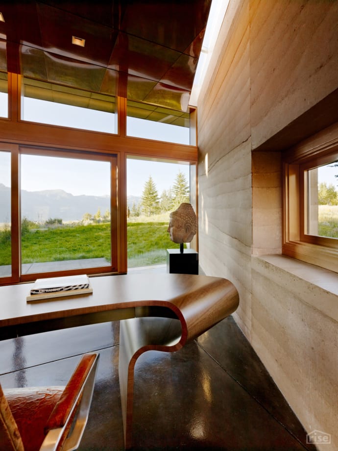 rammed earth wyoming office