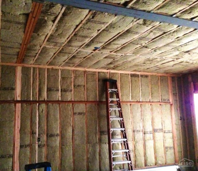 ROCKWOOL insulation installed