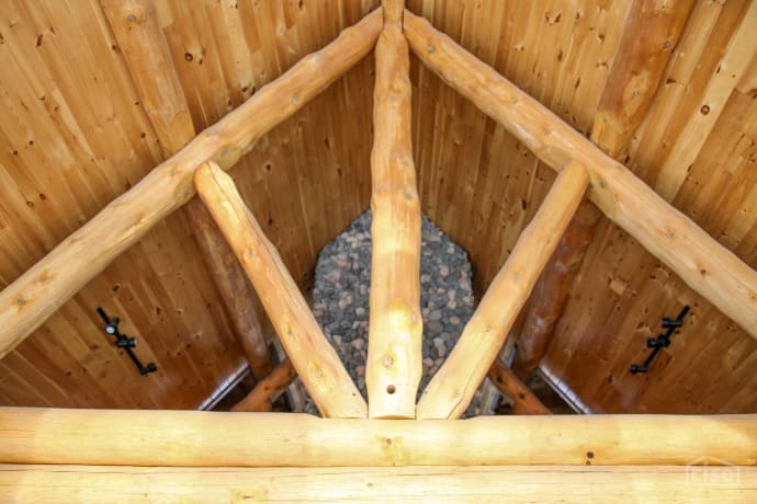 log home rafters