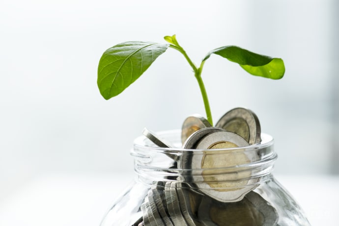 green money saving jar