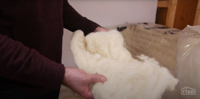 working with sheeps wool insulation