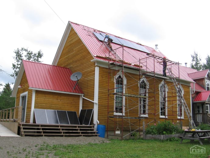 church solar panels