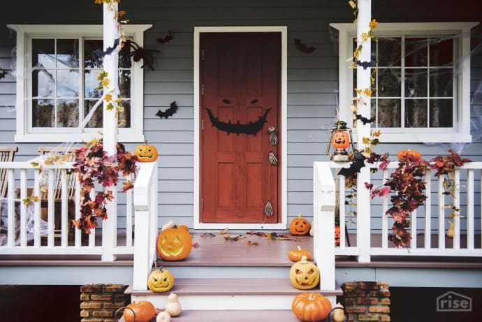 spooky halloween porch