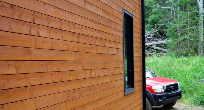 wood cladding on super-home