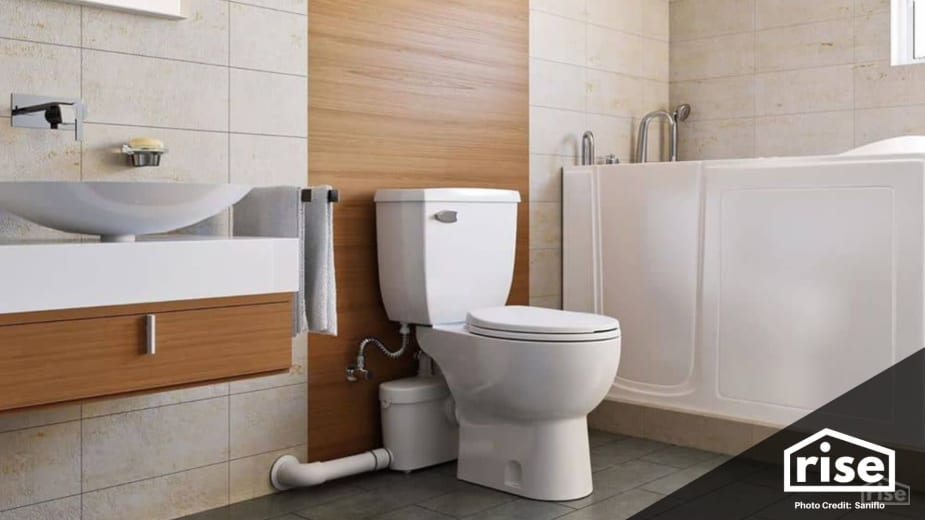 Macerating toilet system top
