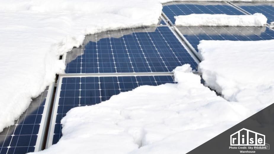snow solar panels