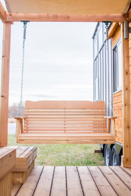 elsa tiny home swinging chair