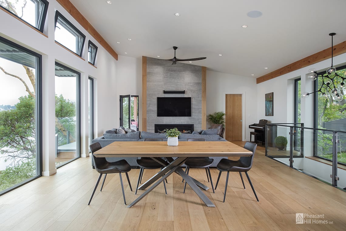 Rise Dining Room With Ceiling Fan By Pheasant Hill Homes Ltd