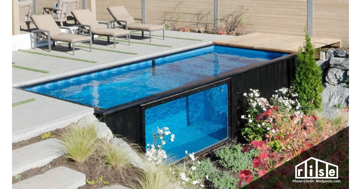 Container for clearance pool toys
