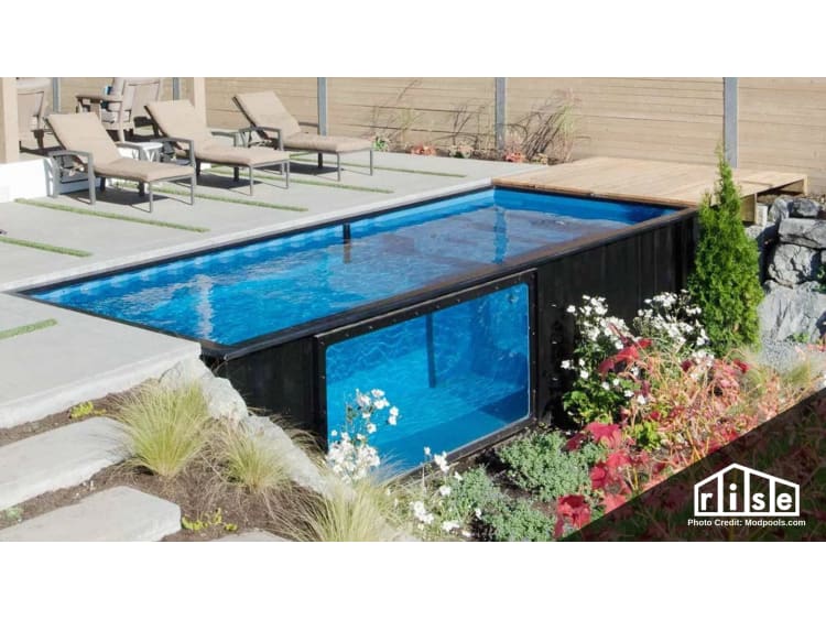 Shipping container pool hot sale cost