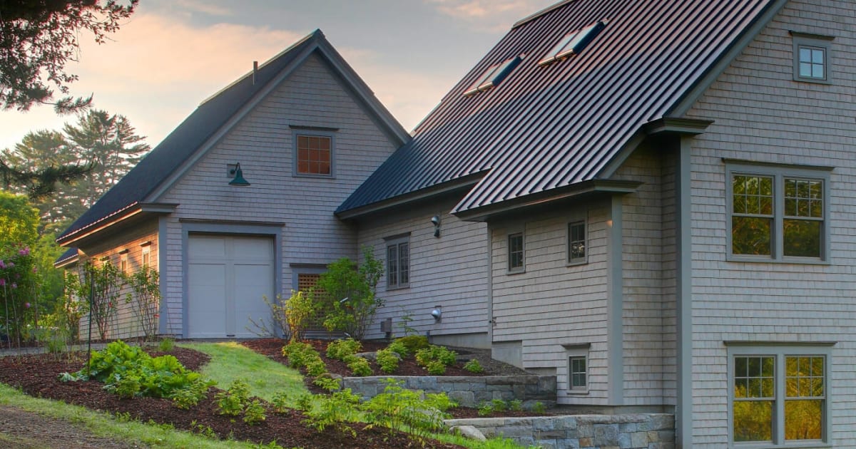 Waldoboro House Exterior with Clapboard Wood Siding by Maine by Design