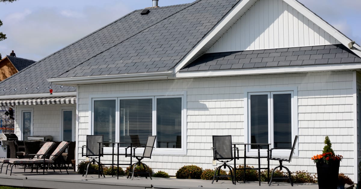 Rise Lakeside Home in Grand Lake, NB, Canada with Recycled Rubber