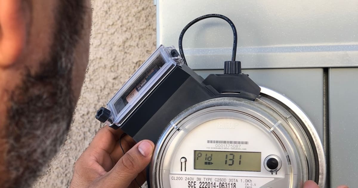 Rise EnergyCloud installed on a meter with Energy Monitoring Systems
