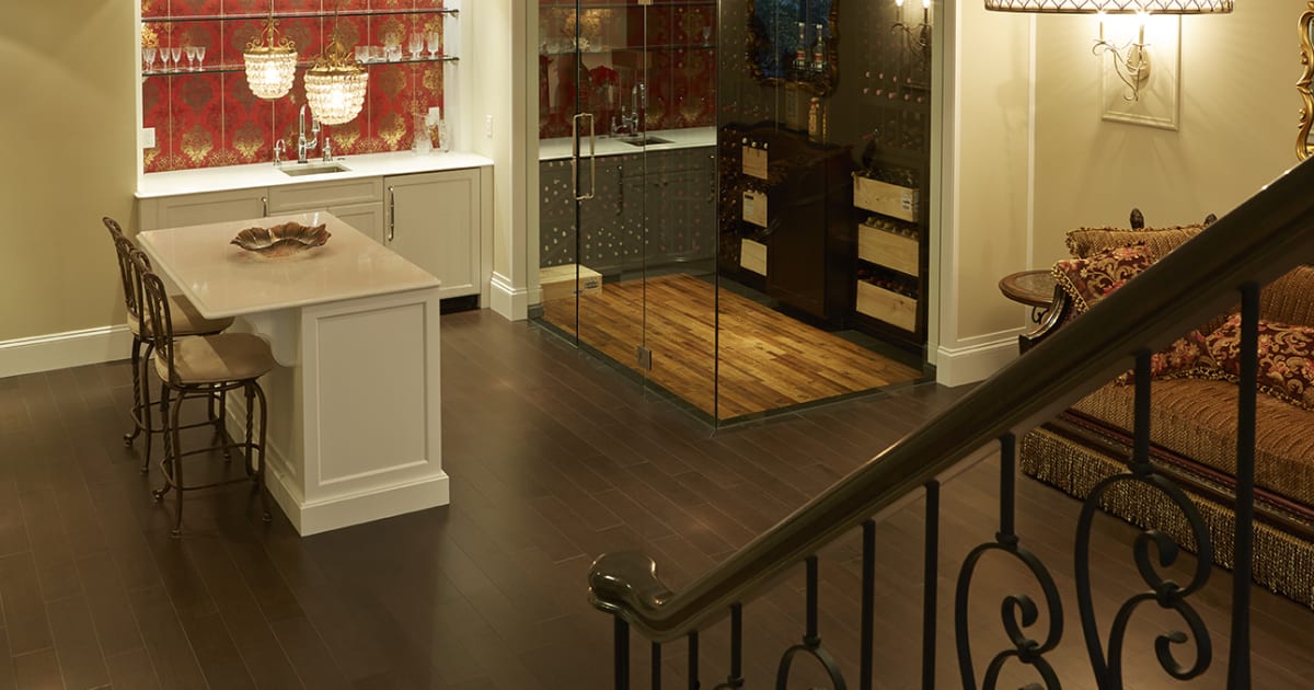 Rise Home Bar with LED Lighting by My House Design/Build Team Ltd.