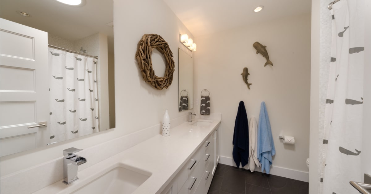 View of Rise | Bathroom with Low-Flow Bathroom Faucet by My House Design/Build ...
