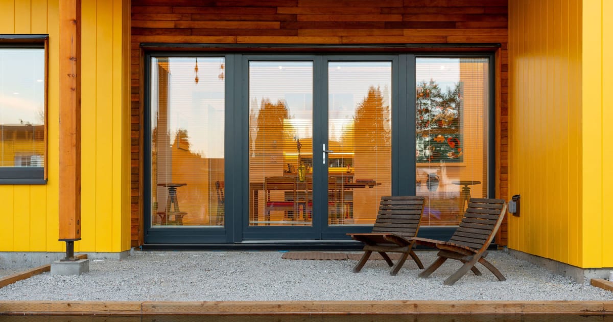 Rise South Patio with Passive House Door by Lanefab Design/Build