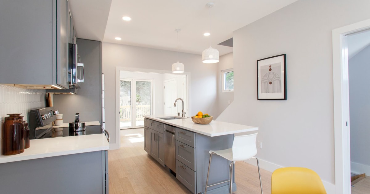 Rise Black Street Development Kitchen Island with Dishwasher by Module