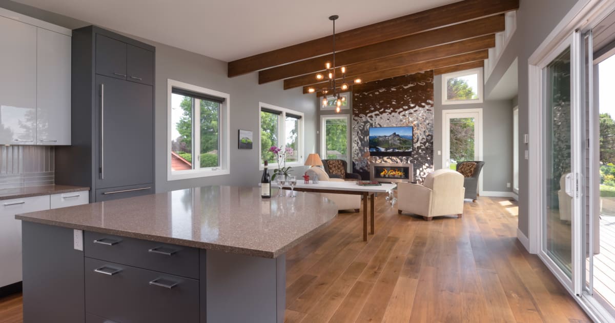 Rise Kitchen with Integrated LED by My House Design/Build Team Ltd.