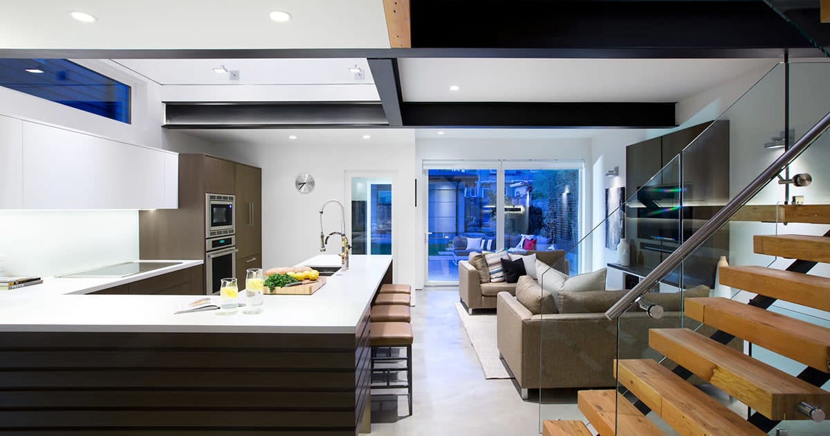 Rise Kitchen with Integrated LED by Naikoon Contracting